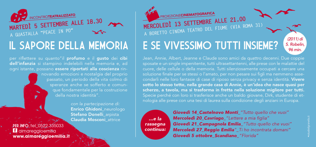 Cartolina serata informativa a Guastalla e Boretto AIMA Onlus Reggio Emilia 2017